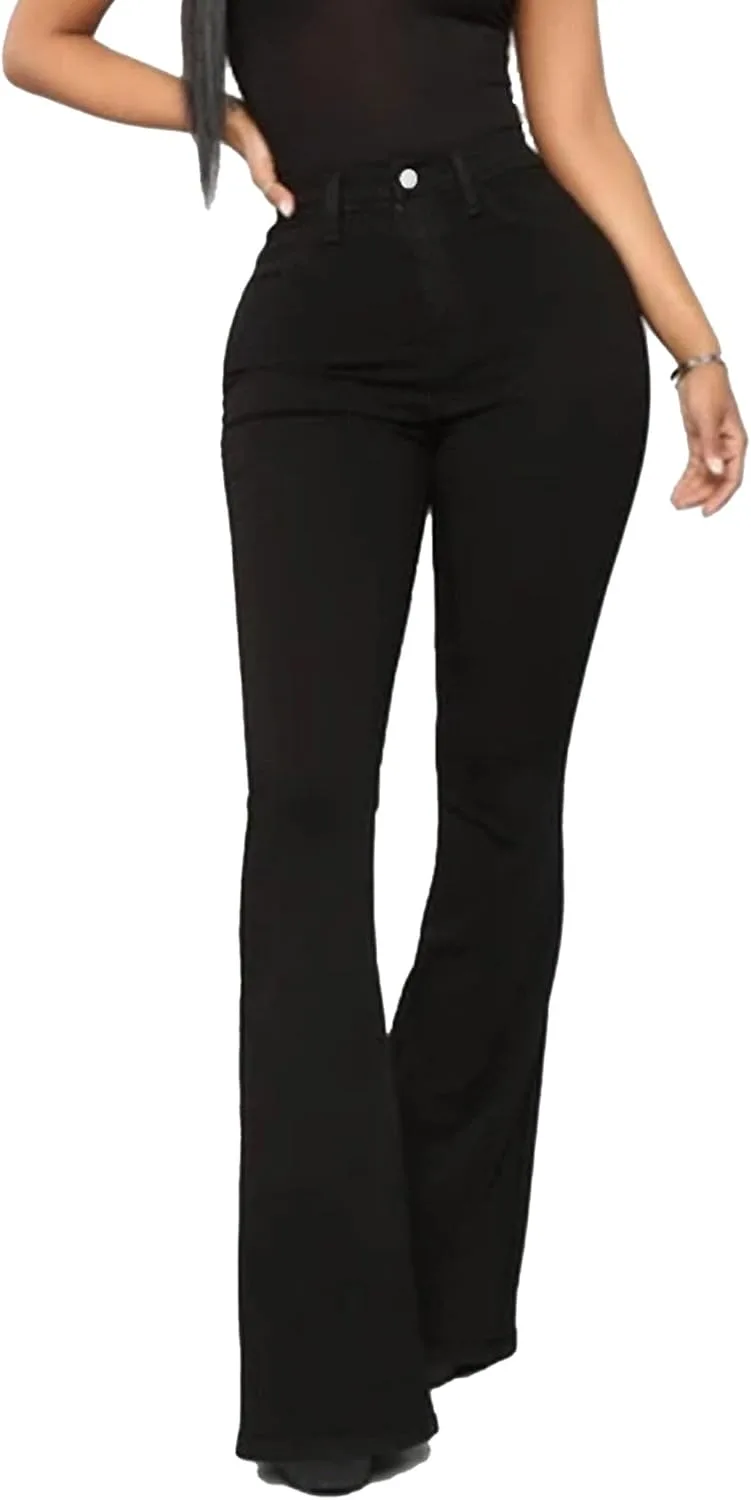 

Модные джинсы для женщин 2025 bell bottom ripped skinny raw hem