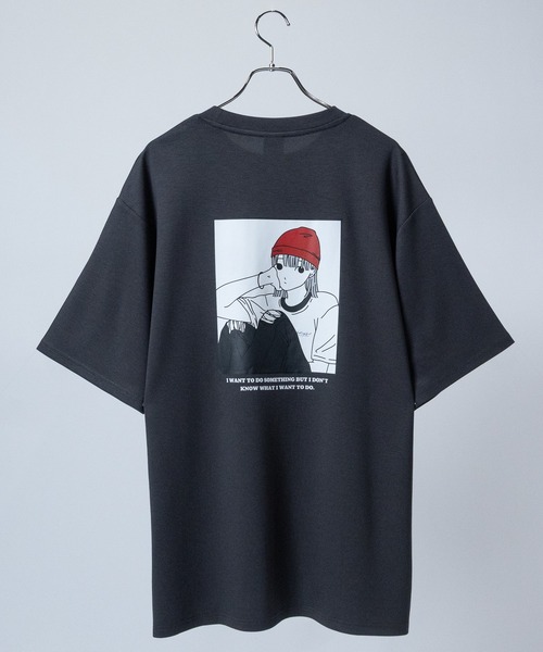 

Футболка с перфорацией на спине и боковым разрезом Red Cap Girl, красная