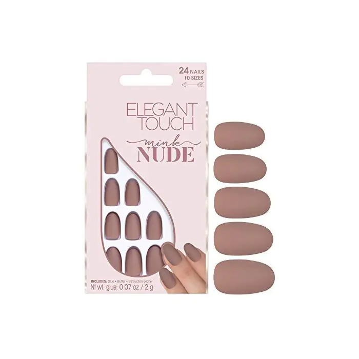 

Накладные ногти mink nude uñas adhesivas Elegant Touch, цвет marrón