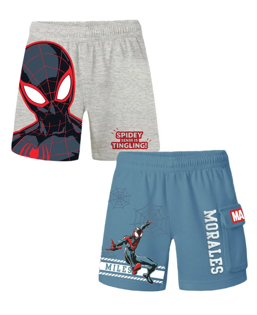 Детские шорты Майлза Моралеса (размер 2T-7), комплект из 2 штук Spider-Man, мультиколор
