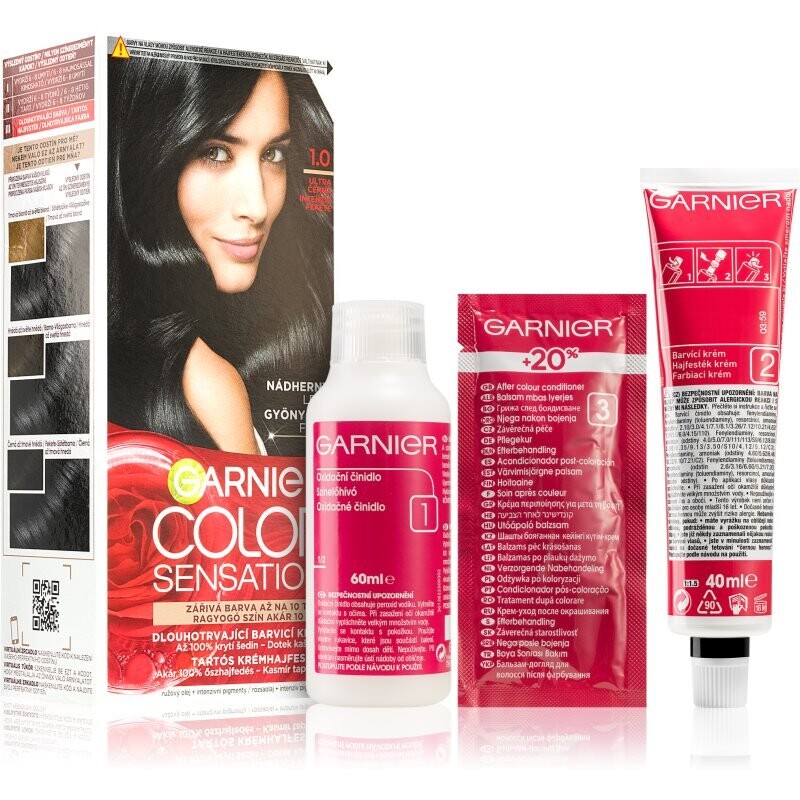 

Garnier, Color Sensation, Краска для волос, оттенок 1.0 Ultra Onyx Black
