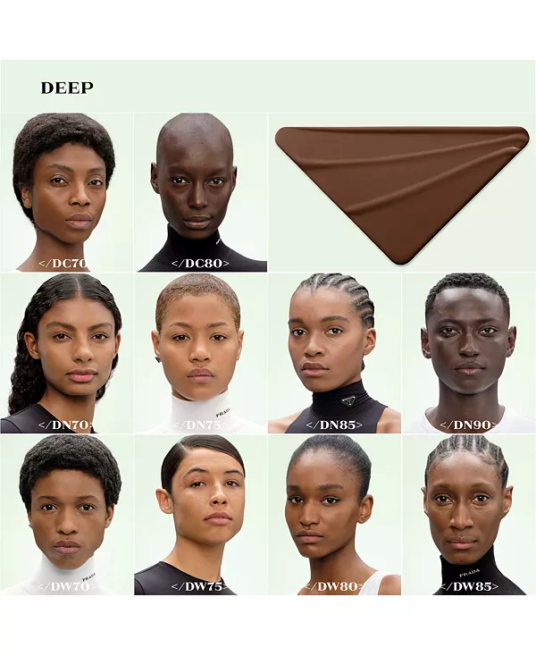 Reveal — многоразовая жидкая тональная основа для оптимизации кожи с SPF 17 Prada Beauty, dw85 deep warm — фото 3