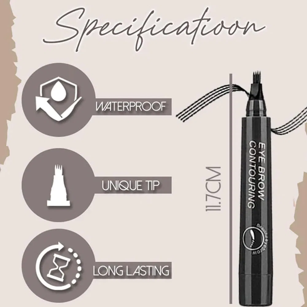 Подводка для бровей Hhzr Lumierez 4 Tip Precision Brow Pen, 0.2 fl oz, Light brown+Dark brown — фото 4