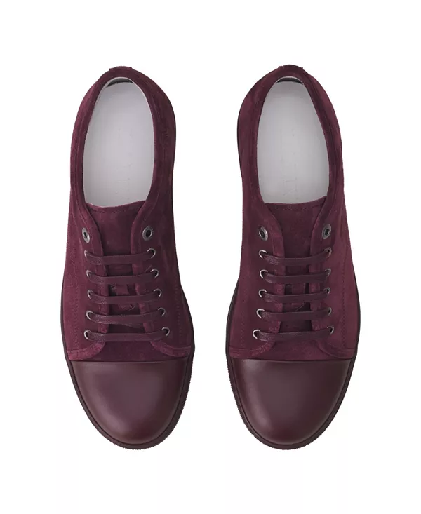 Мужские кроссовки dbb1 из кожи и замши Lanvin, фиолетовый — фото 2
