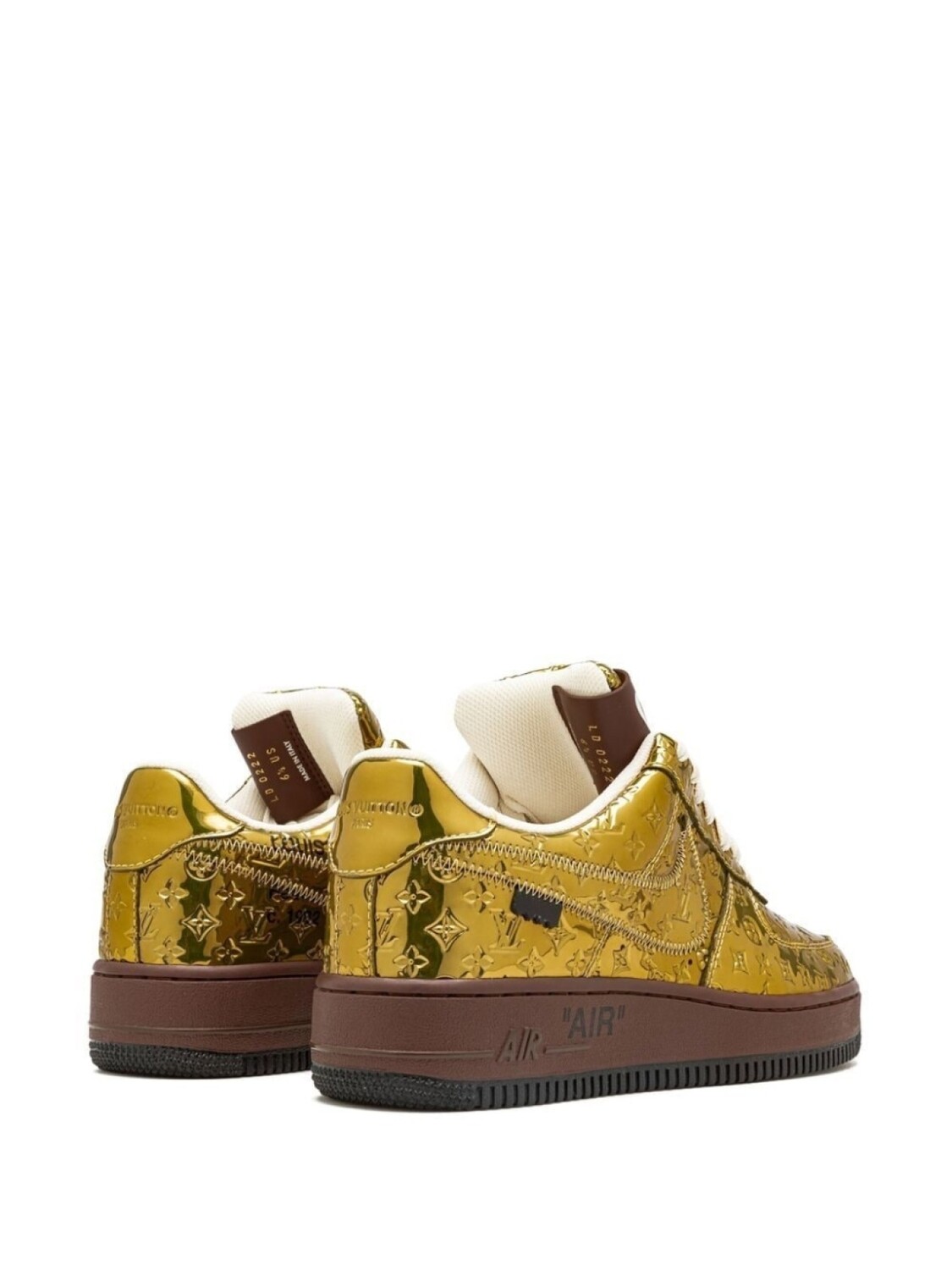 Кроссовки Air Force 1 из коллаборации с Louis Vuitton Nike, золотистый — фото 3