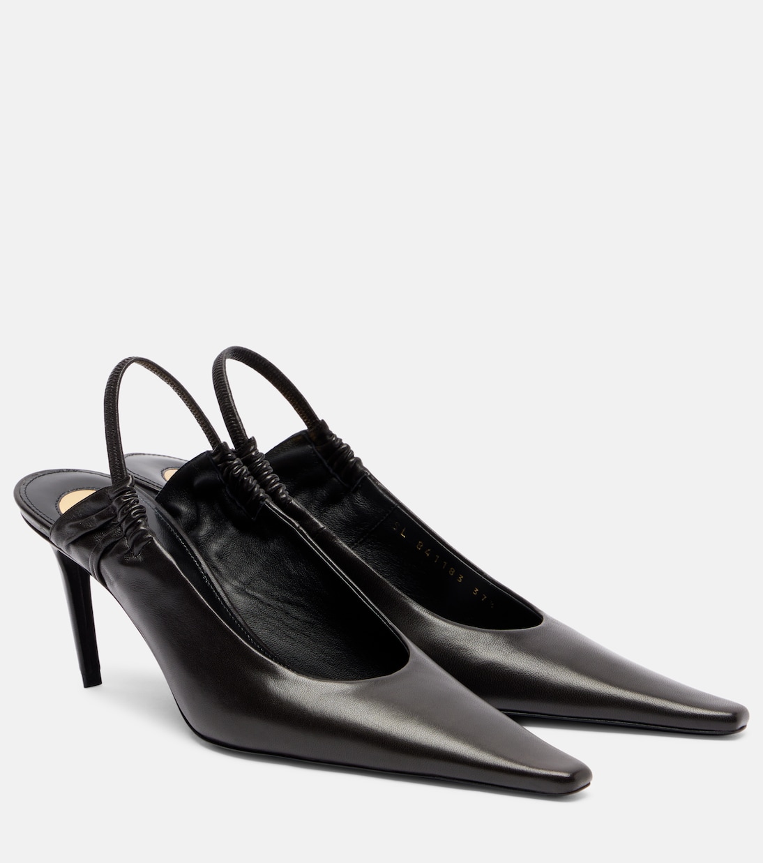 Туфли Anne-Marie 75 на ремешке из кожи Saint Laurent, Eagle Brown