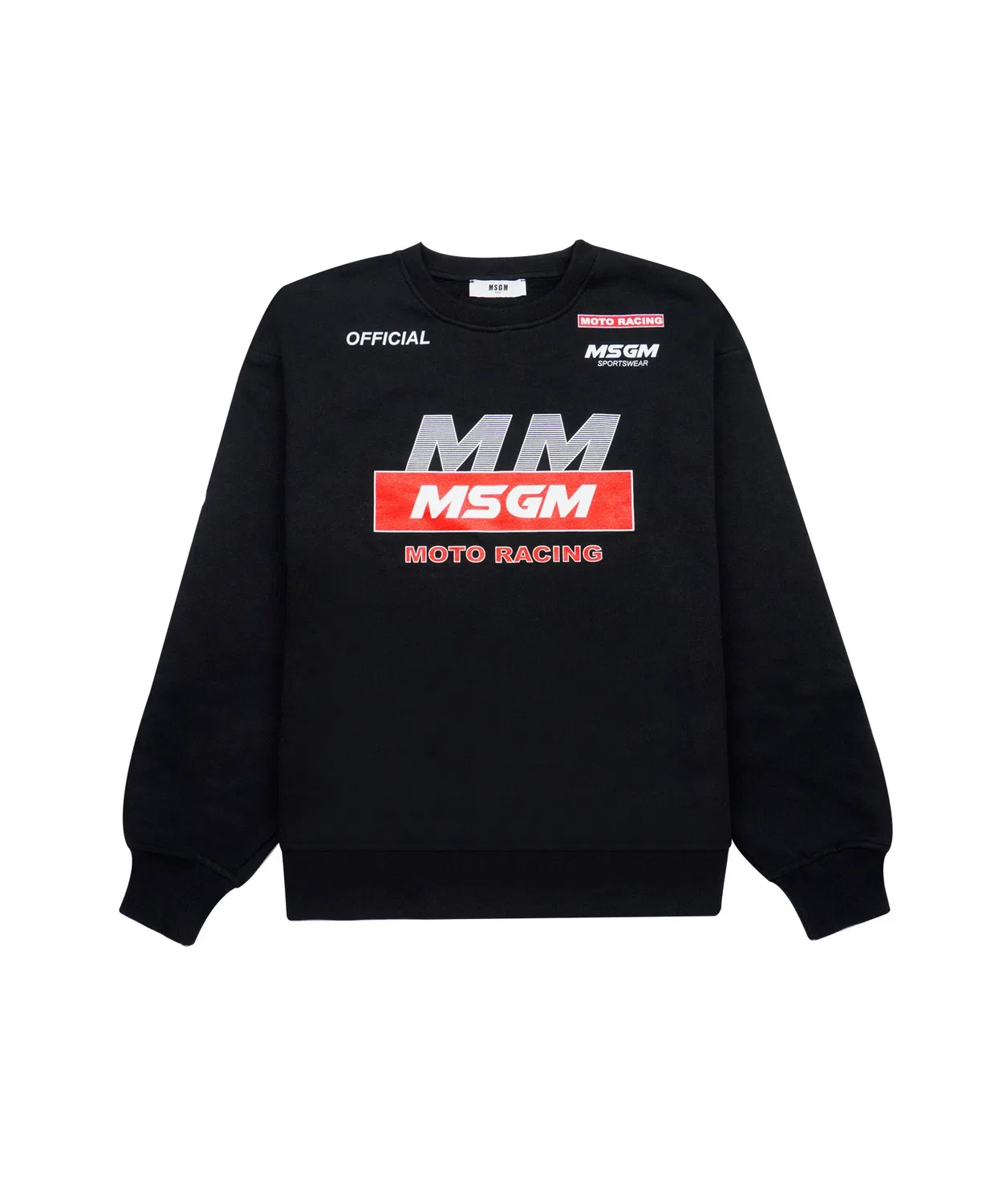 Свитшот с принтом MSGM Racing чёрный
