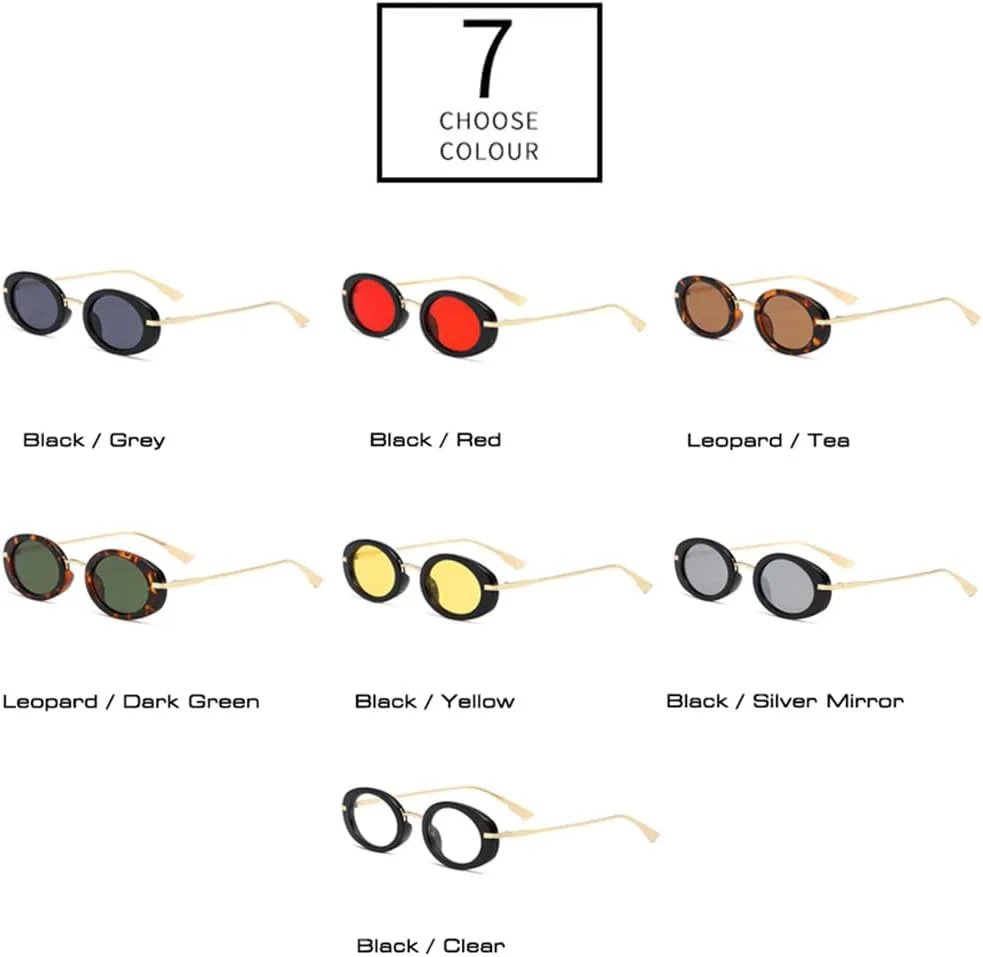 

Солнцезащитные очки UV400 с овальными прозрачными линзами в стиле панк для женщин и мужчин, для бега и занятий спортом на открытом воздухе UYPTK, Black Clear