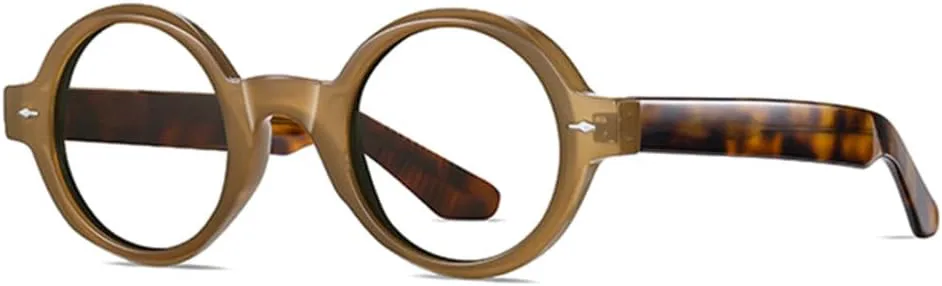 

Ретро круглые панк-солнцезащитные очки для мужчин с поляризацией, прозрачные очки для женщин с заклепками, солнцезащитные очки UV400 MTZJH, Tea Leopard Clear