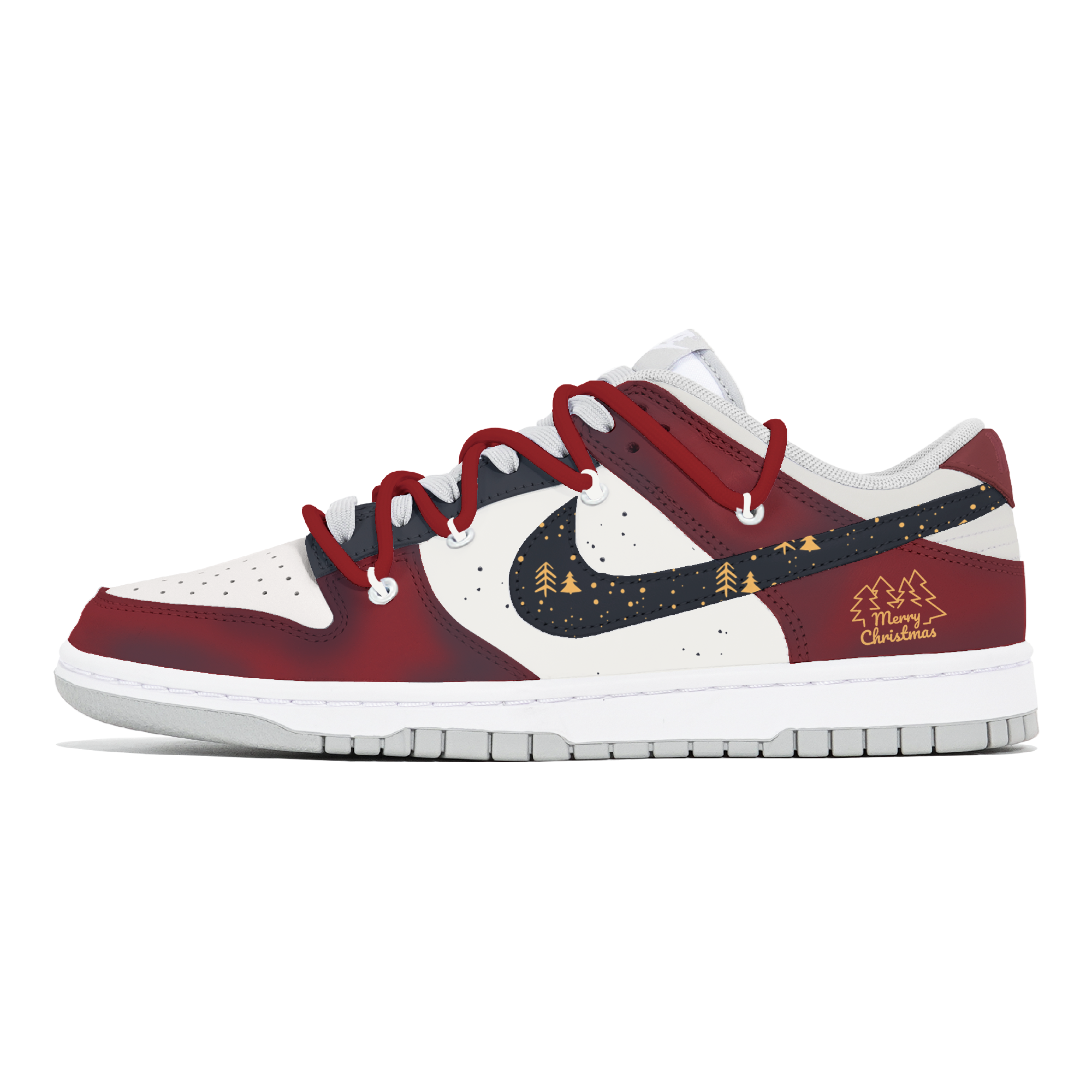 

Nike Кроссовки для скейтбординга Dunk, износостойкие, низкие, мужские, белые, красные