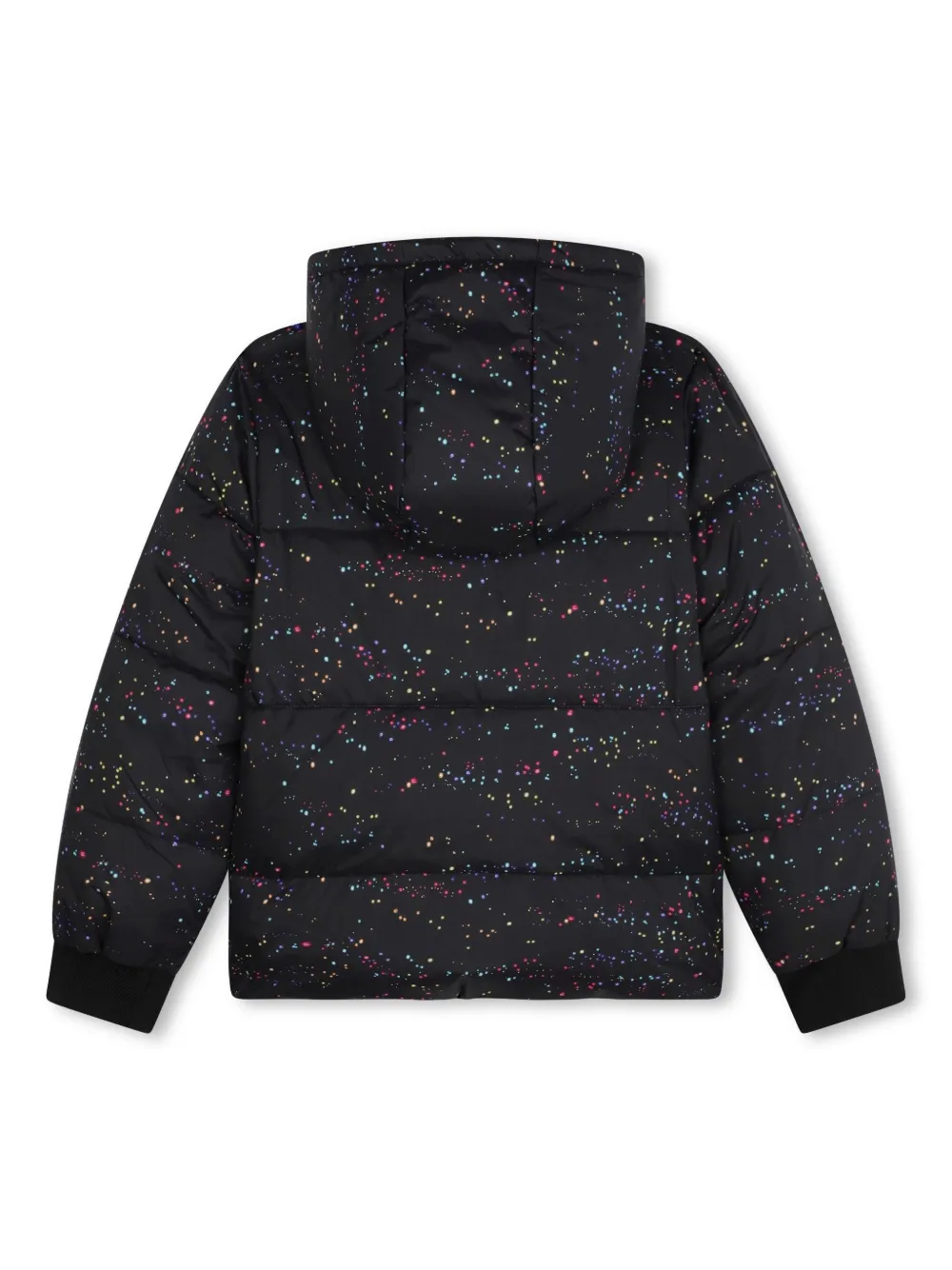 Двусторонний пуховик с логотипом Dkny Kids, черный — фото 2