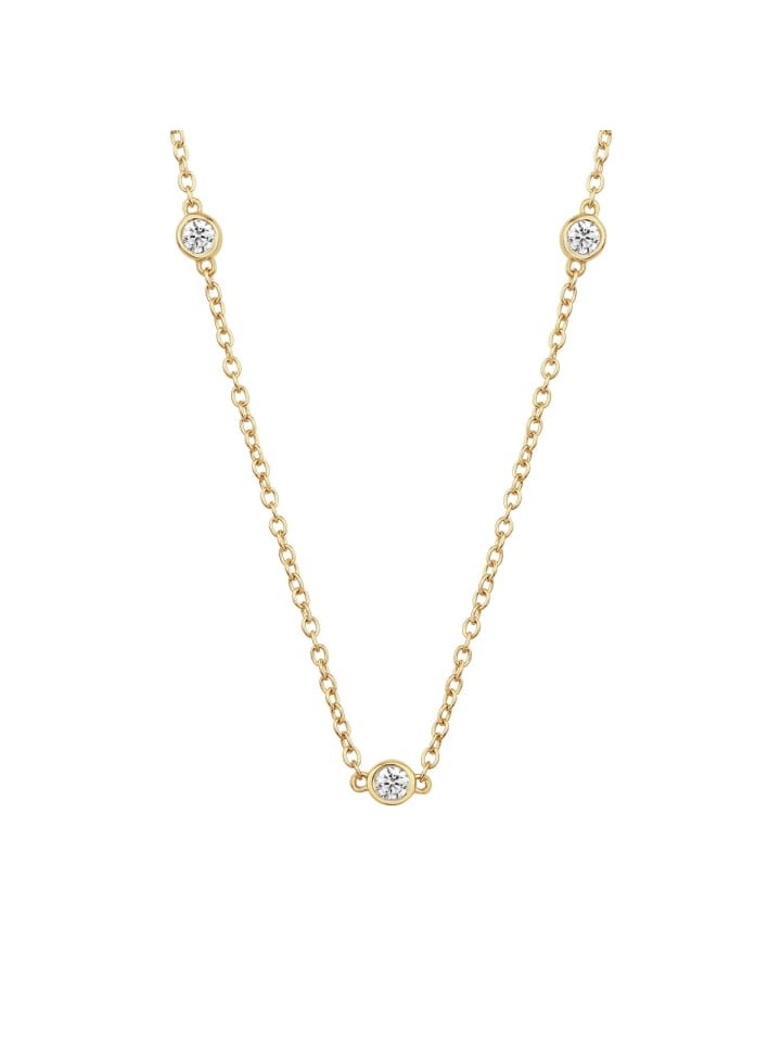 

Glanzstücke München Серебряное колье с топазом в оправе из желтого золота