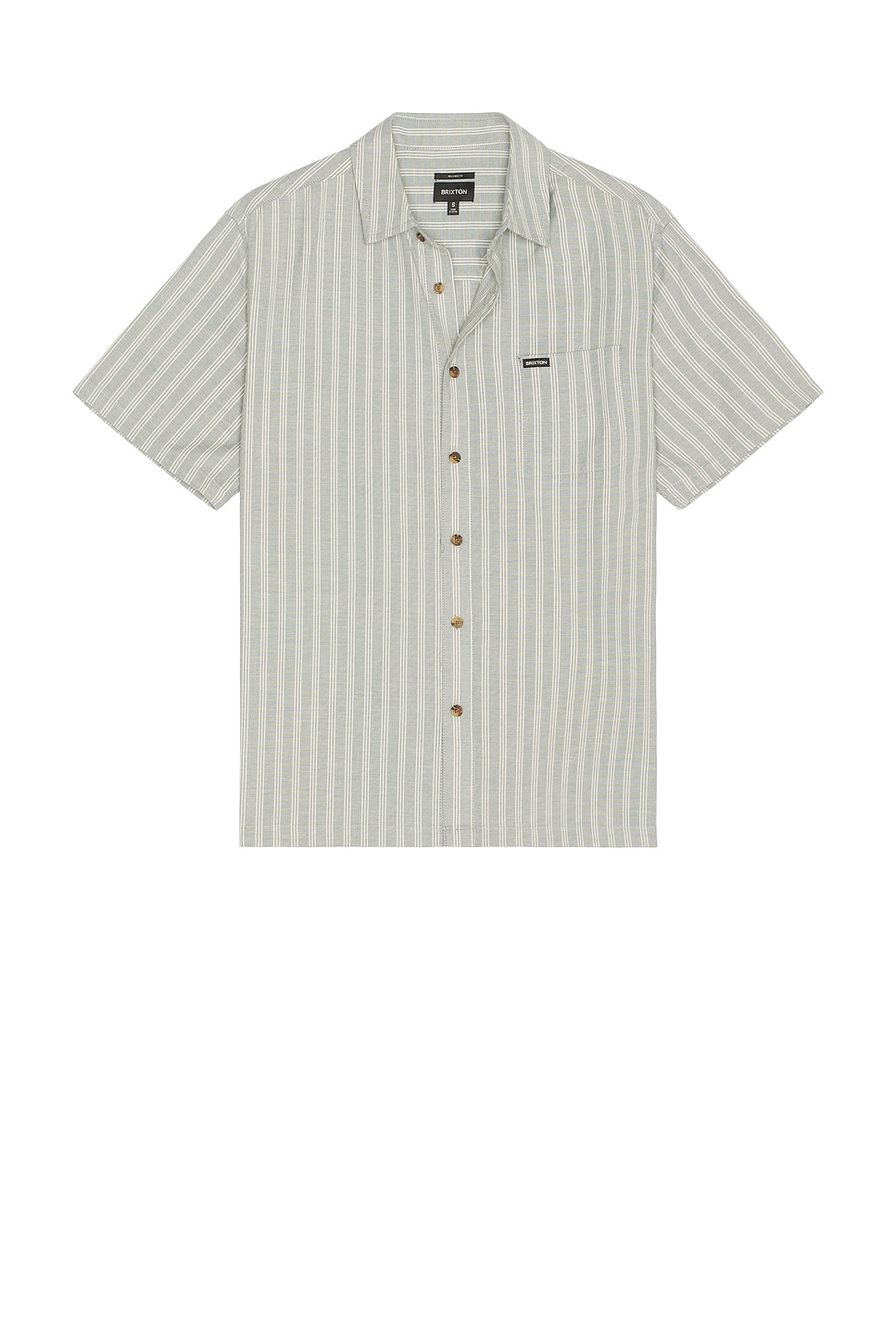 

Рубашка с коротким рукавом в полоску "оксфорд" Brixton, basalt blue & whitecap stripe