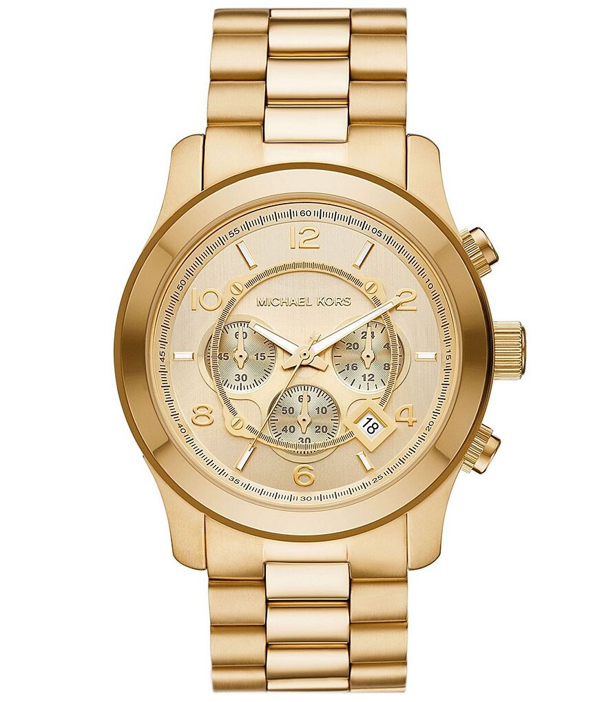

Michael Kors Мужские часы с хронографом и золотистым браслетом из нержавеющей стали, золотой