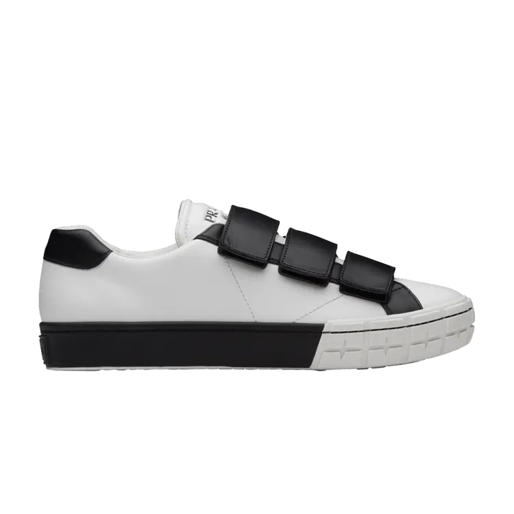 

Кроссовки Prada Cassetta Wheel Velcro Sneaker White Black, белый