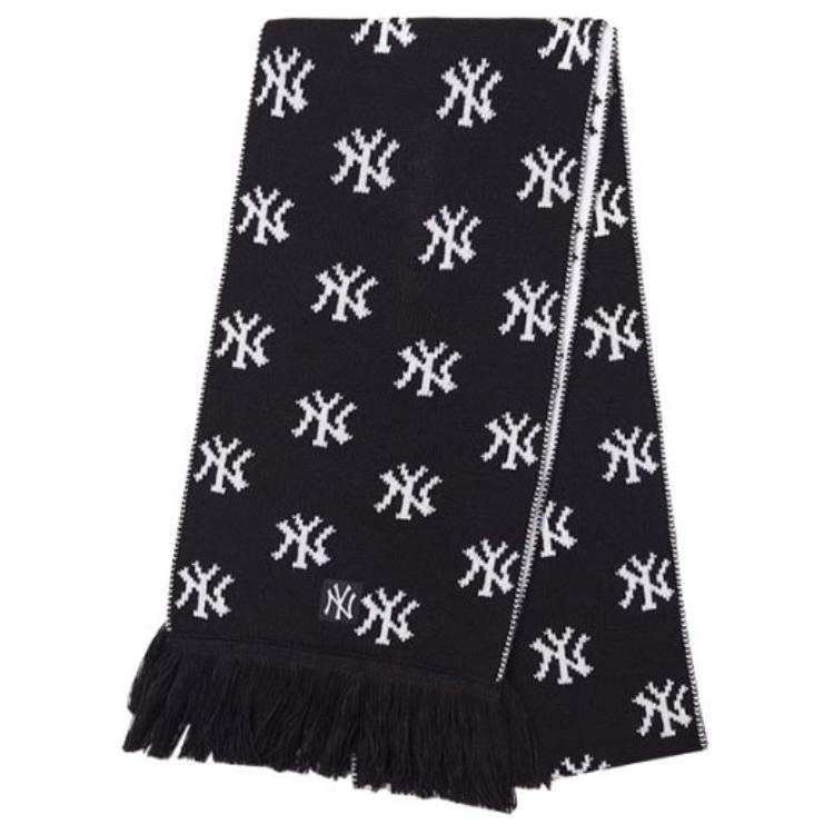 

New Era Акриловый вязаный шарф унисекс черный, Black