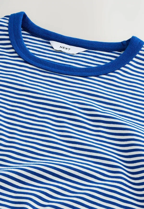 Футболка с принтом Next Regular fit horizontal stripe ringer t-shirt, синий — фото 2