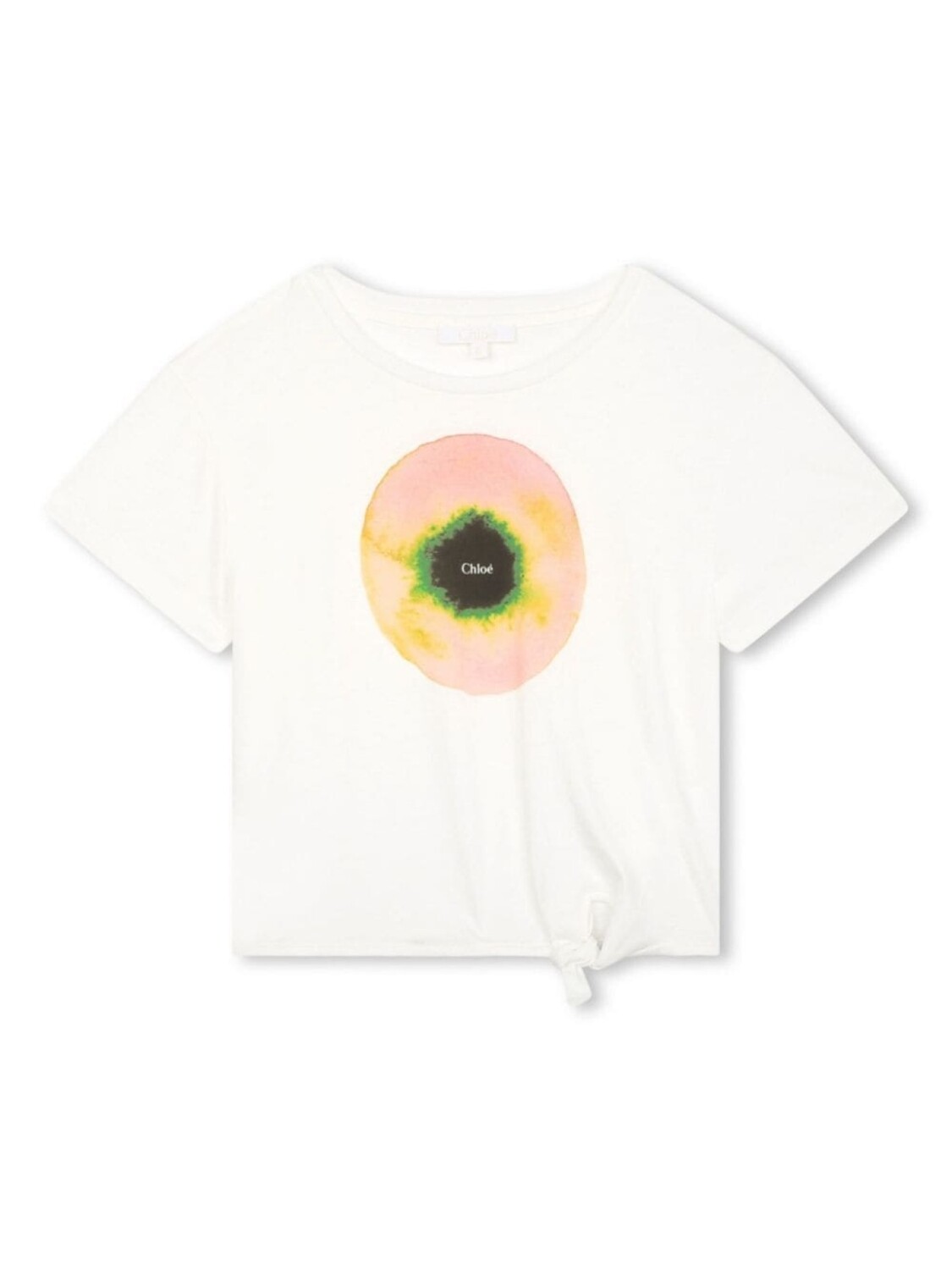 

Chloé Kids футболка из органического хлопка с графичным принтом, белый