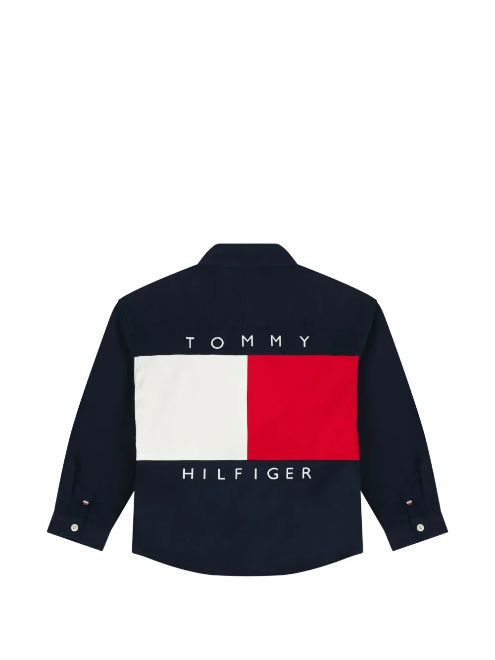Рубашка с флагом наследия Tommy Hilfiger Junior, синий — фото 2