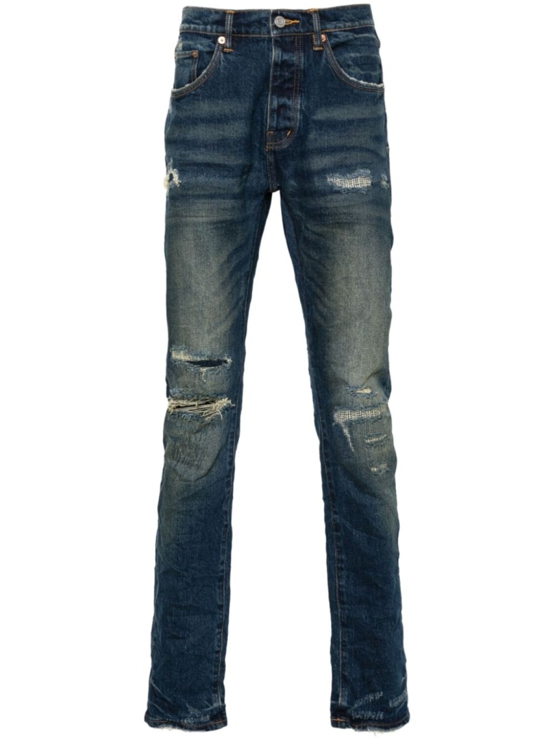 

Purple Brand потертые узкие джинсы, синий