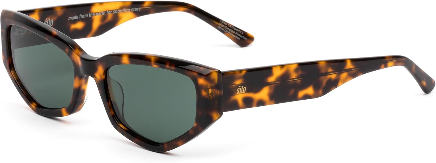 

Солнцезащитные очки Sito Diamond, очки для женщин и мужчин, линзы CR 39, оправа из растительного ацетата, ударопрочная упаковка, Honey Tortoise Havana Brown/Polarized Slate Grey