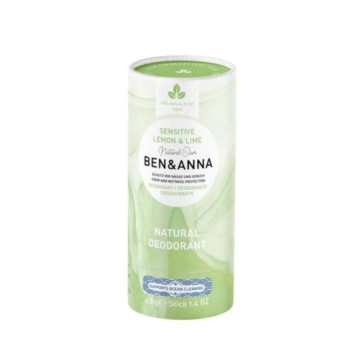Натуральный дезодорант Ben & Anna Lemon & Lime Sensitive в картонной тубе, 40 г Ben & Anna