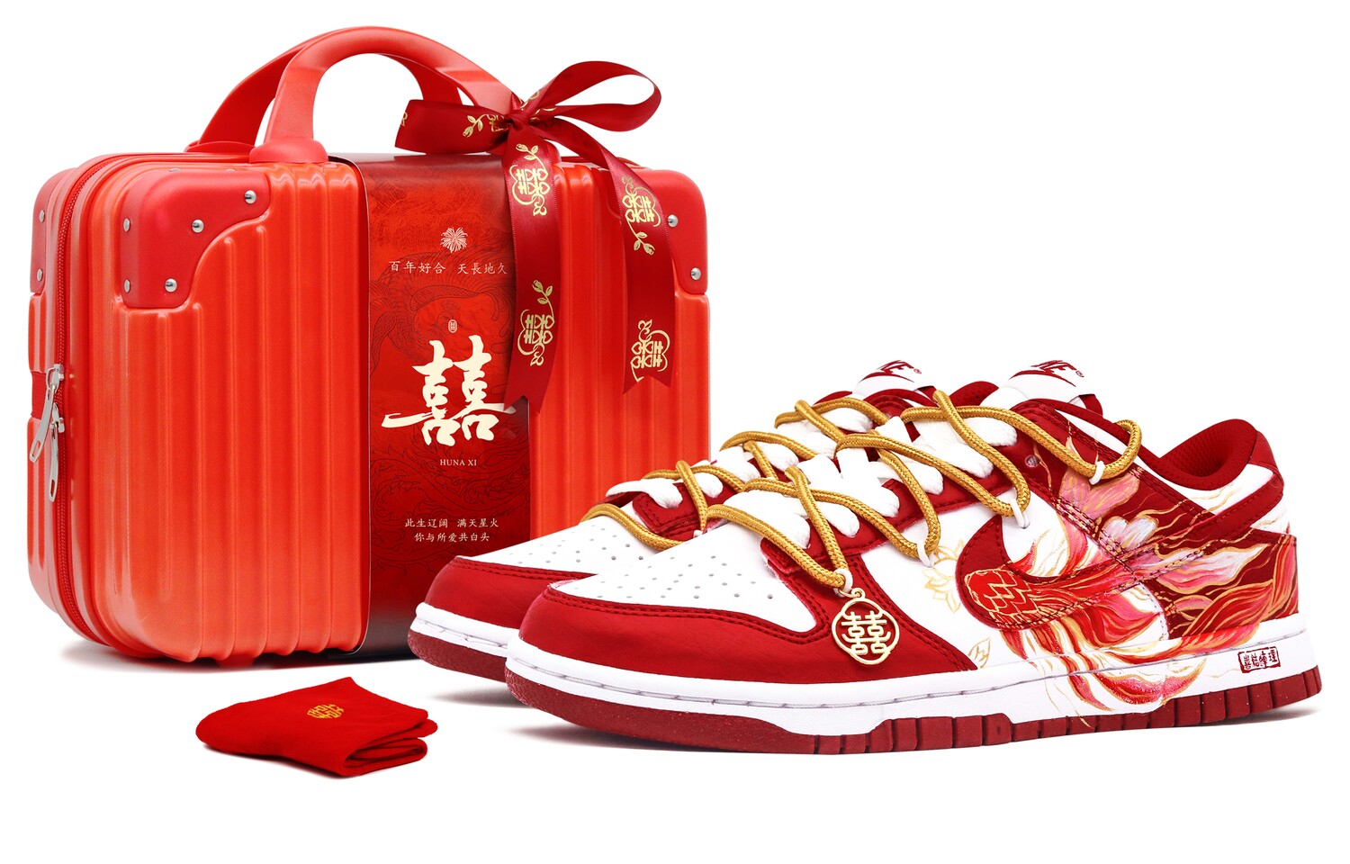 

Мужские кроссовки для скейтбординга Nike Dunk, Gold/Red