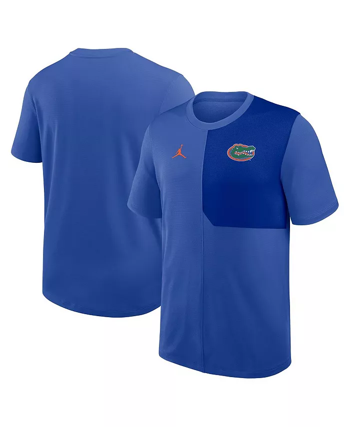 

Мужская футболка Royal Florida Gators 2025 Sideline UV Performance Coach Jordan