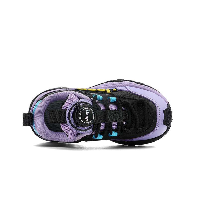 Jeep Кроссовки для бега Running Collection Cushioning, износостойкие, низкие, черно-фиолетовые, детские — фото 4
