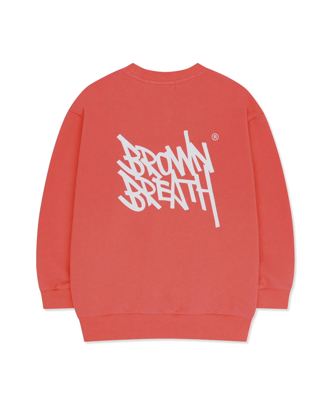 Детский свитшот Tag Crewneck красно-оранжевый от Brownbreath Kids — фото 2