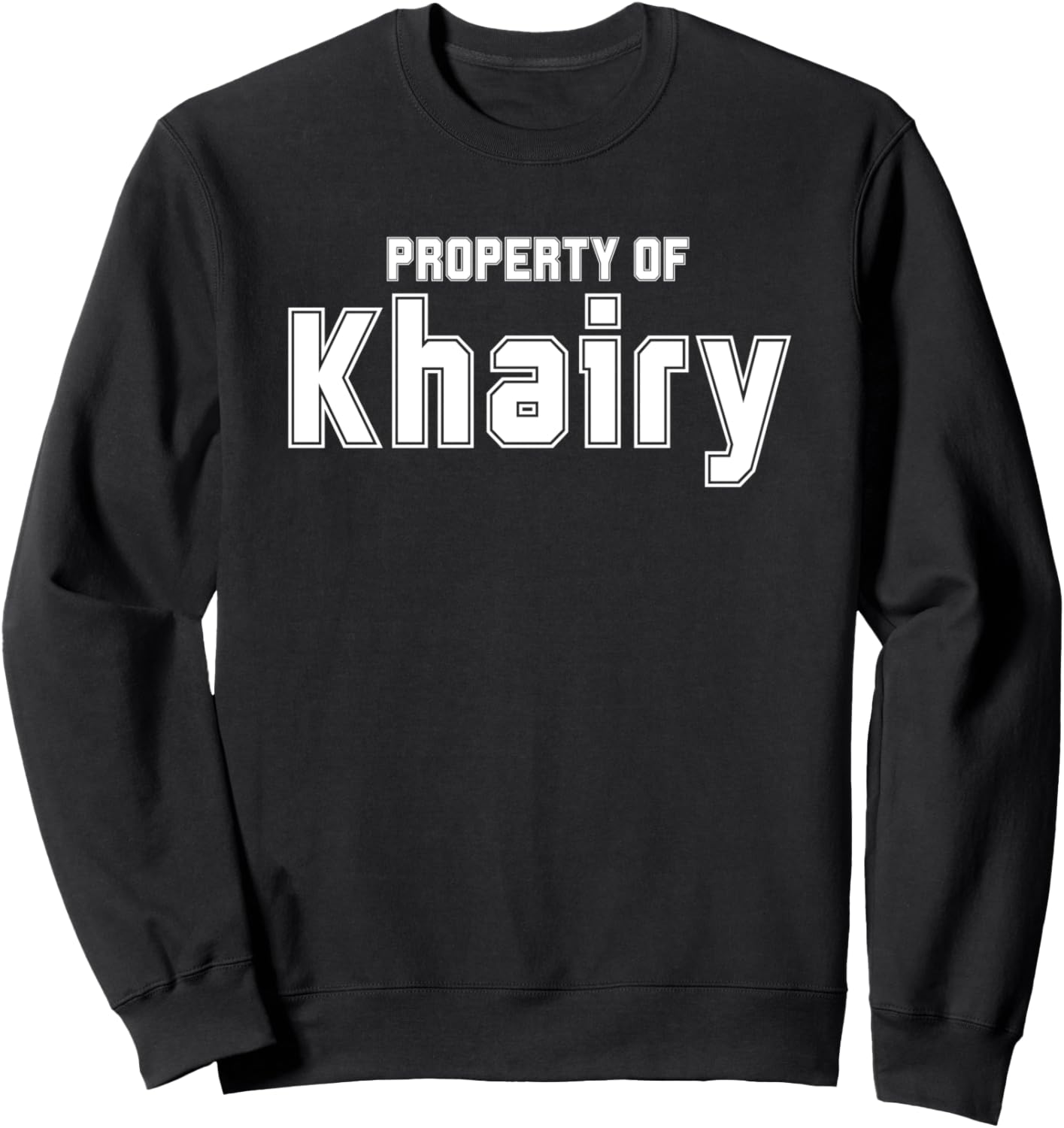 

KHAIRY Properties Азиатское имя Мусульманский подарок Толстовка Funny Asian Name Gifts Property Of Co., черный