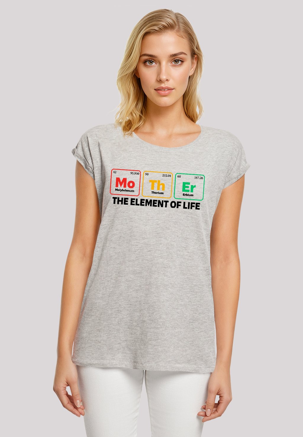 

Футболка с принтом MOTHERS DAY MINIMALIST PERIODIC GEEKY GIFT F4NT4STIC, серый