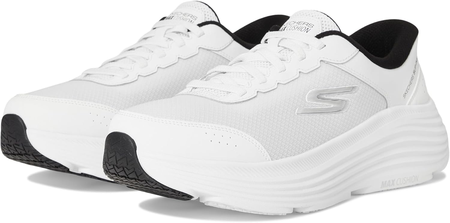 Кроссовки Skechers для мужчин Hands Free Slip-ins Max Cushioning Endeavour - модель Cardova, белый/черный — фото 2
