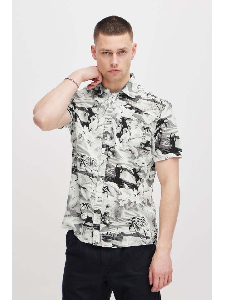 

BLEND Рубашка с коротким рукавом/рубашка-топ черного цвета