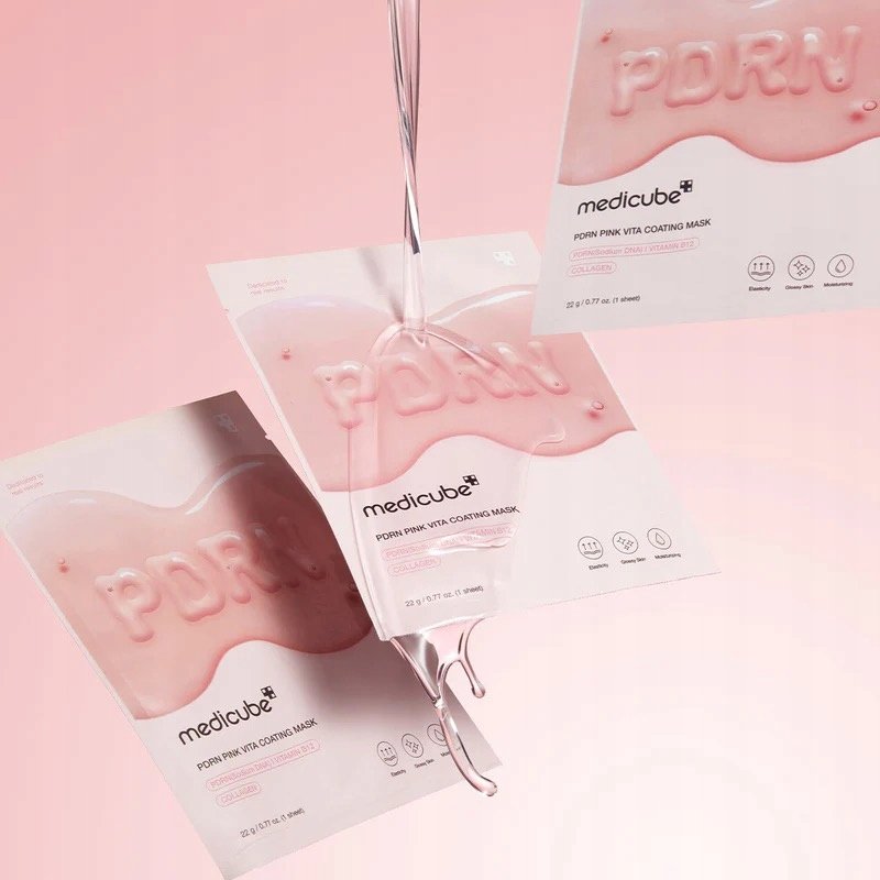 Тканевая маска Medicube — Регенерирующая PDRN Pink Vita Coating Mask, 22 г — фото 3