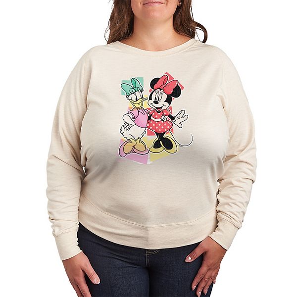

Футболка с длинным рукавом French terry Plus size 's Daisy Duck & Minnie Mouse Disney