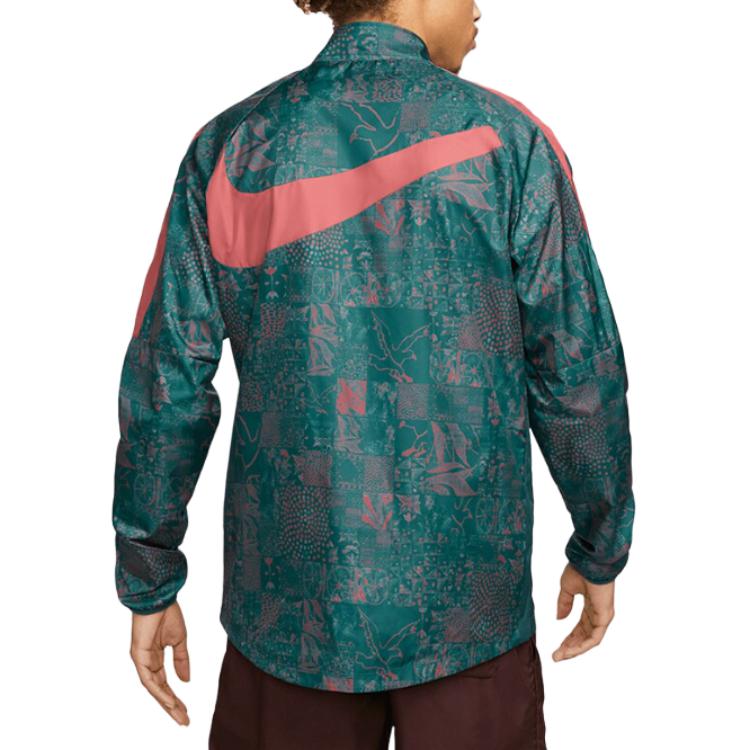 Nike Куртка Dri Fit AcademySwoosh для мужчин в цвете Dark Turquoise/Canyon Rust/White — фото 4