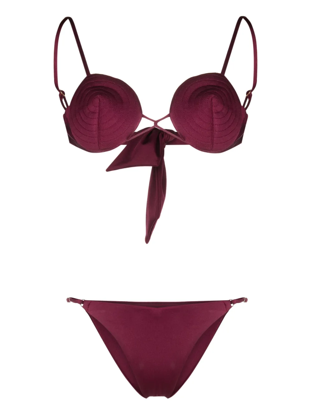 

Бикини с декоративной строчкой Noire Swimwear, розовый