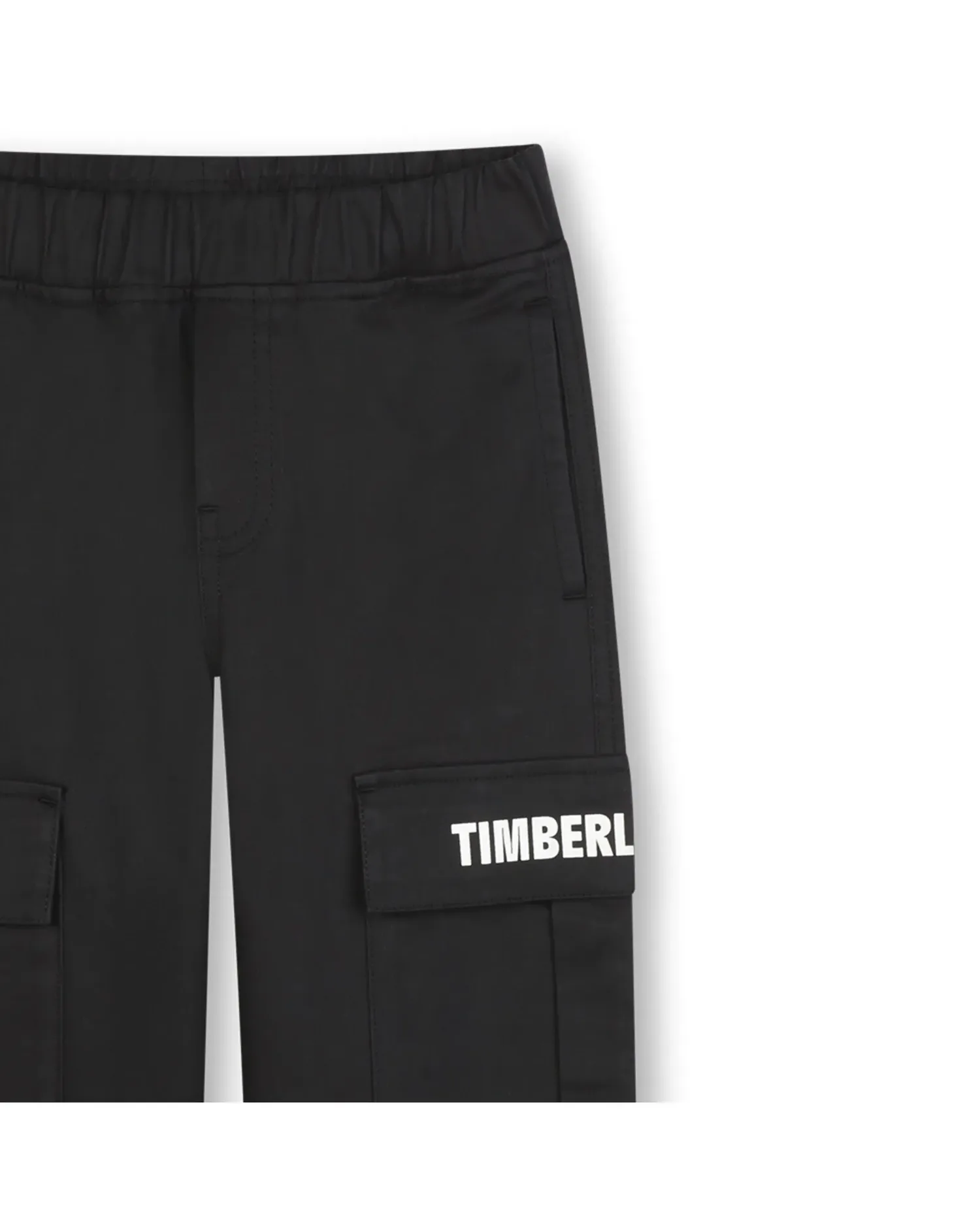 Детские хлопковые брюки чинос с пятью карманами, однотонные Timberland, черный — фото 3