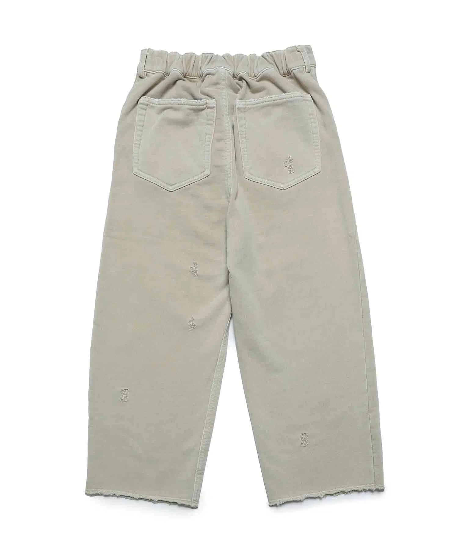 Унисекс брюки MM6 Maison Margiela детские, из хлопка, бежевые — фото 4