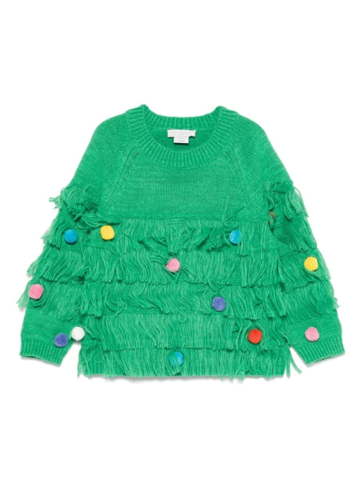 

Stella McCartney Kids свитер с помпонами, зеленый