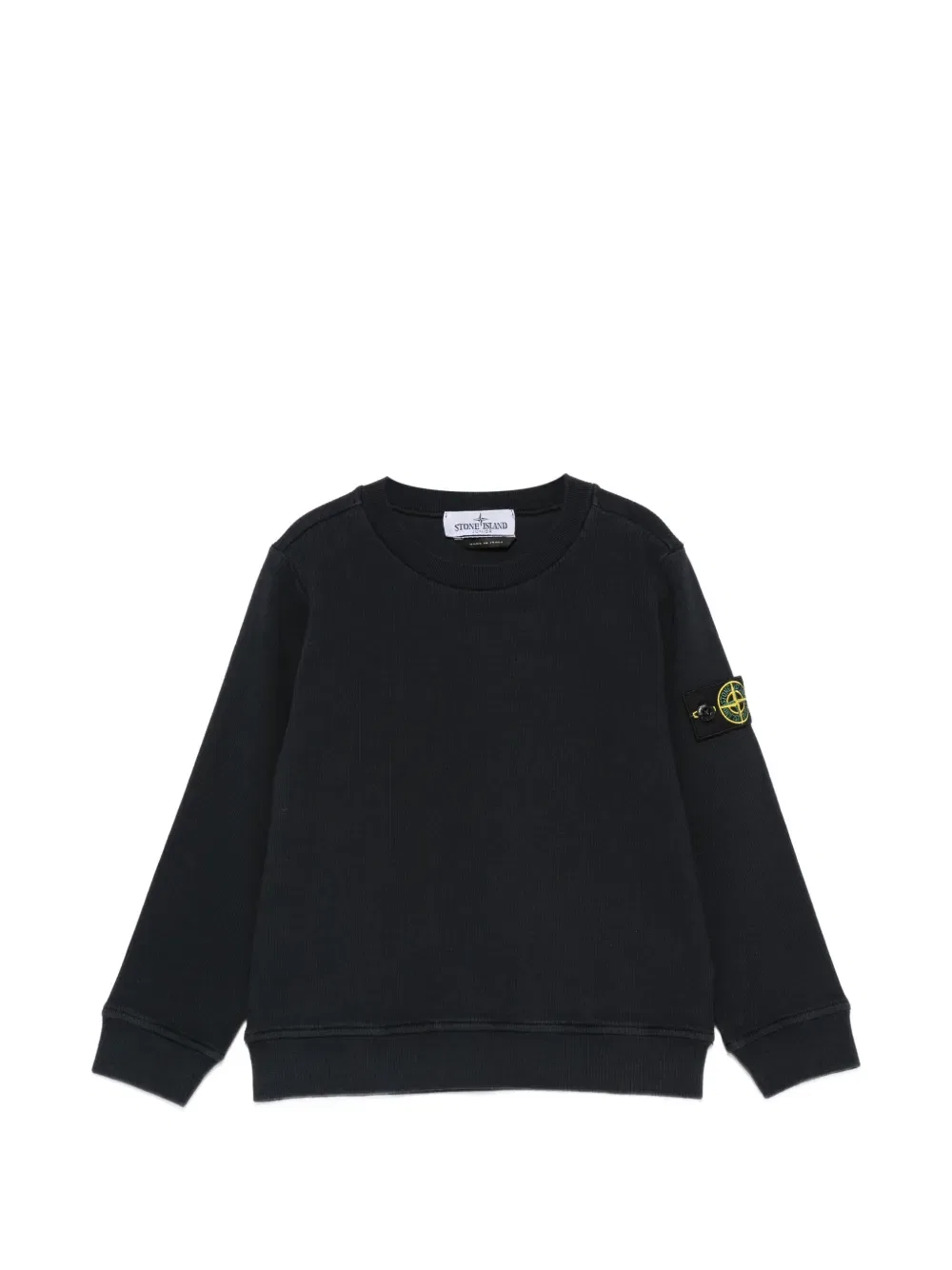 Толстовка с логотипом и значком Stone Island Junior, синий