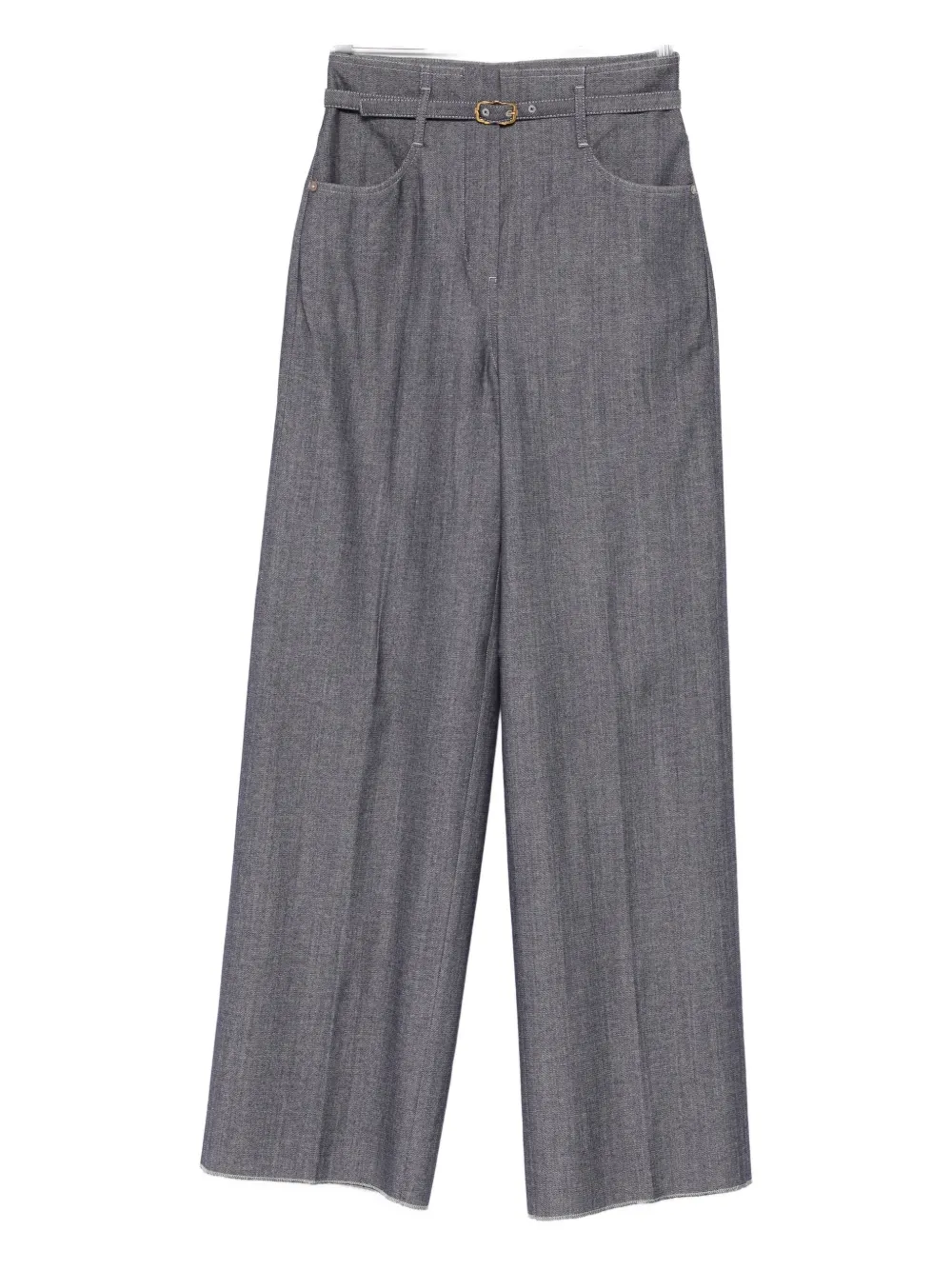 

Прямые брюки с поясом Agnona, серый