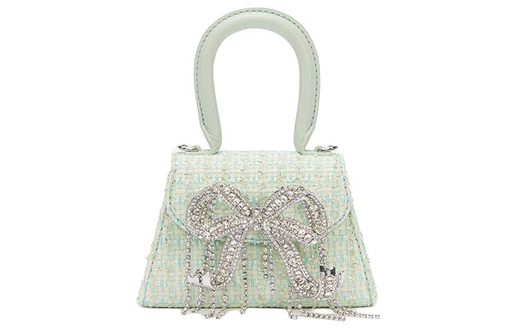 

Сумка через плечо Self-portrait из полиэстера, кроссбоди, миниатюрная женская сумка мятного цвета