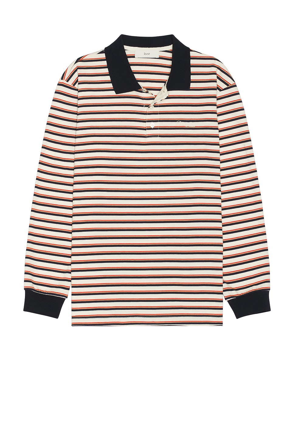 

Футболка с длинным рукавом в многоцветную полоску Dunst, navy stripe