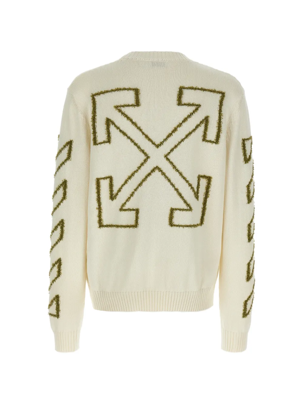 Свитер с 3D-обводкой Diag Off-White, бежевый — фото 2
