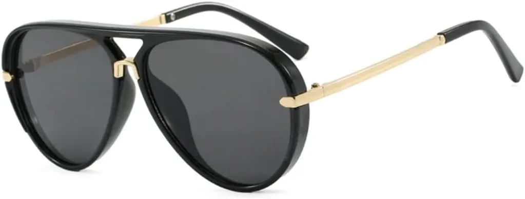 

Солнцезащитные очки для мужчин и женщин - защита UV400 - градиентные очки с двойным лучом для занятий спортом на открытом воздухе и вождения DSVIGF, Black