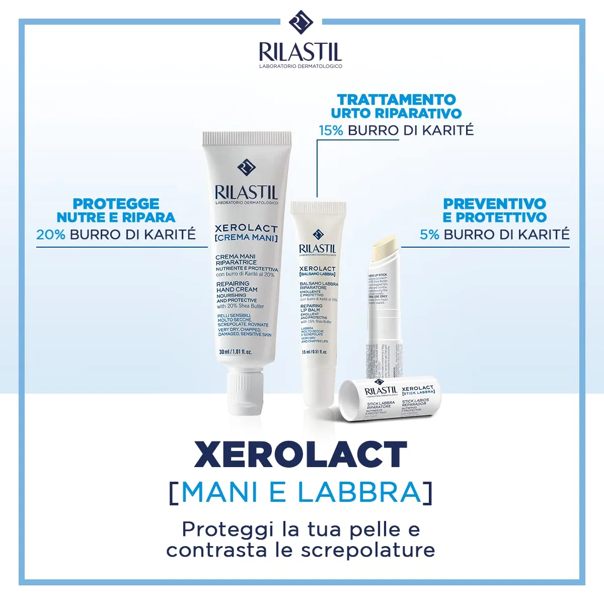 Бальзам для губ Rilastil Xerolact питательный и защитный Rilastil — фото 4