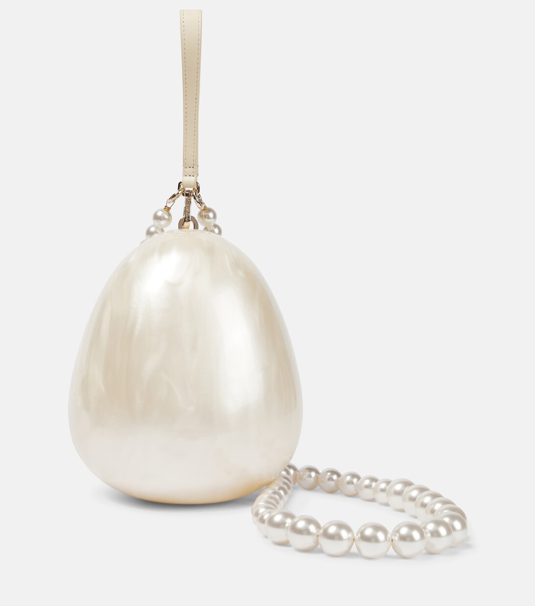 

Клатч Egg с кожаной отделкой Simone Rocha, белый
