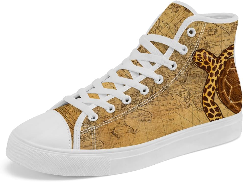 

Кеды Chebing Turtle высокие на шнуровке из холщовой ткани, повседневная обувь для мужчин и женщин, 612 Brown